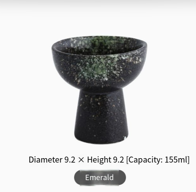 Japanese-style ceramic tall snack bowl with intricate patterns, ideal for serving nuts, candies, or small snacks.
