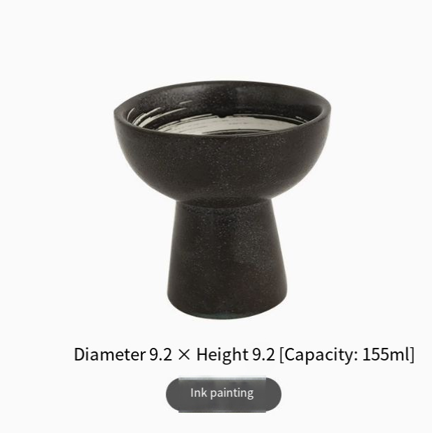Japanese-style ceramic tall bowl for snacks with a sleek design, perfect for serving small food items or appetizers.