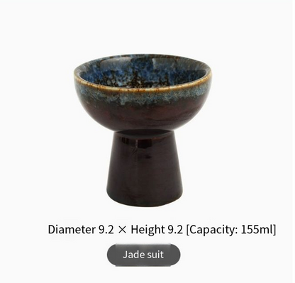 Japanese-style ceramic tall bowl from BACKUPMYFILESNOW.COM® for snacks, featuring a sleek, elegant design and smooth finish.