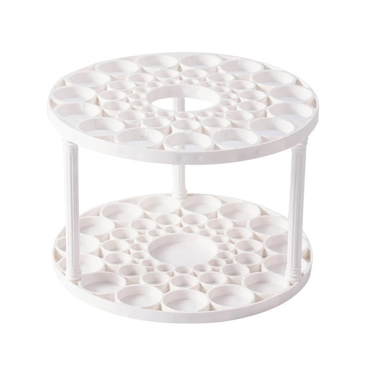 45-hole desktop organizer and pen holder by BackupMyFilesNow.com, with compartments for stationery, painting supplies, and oil brushes.