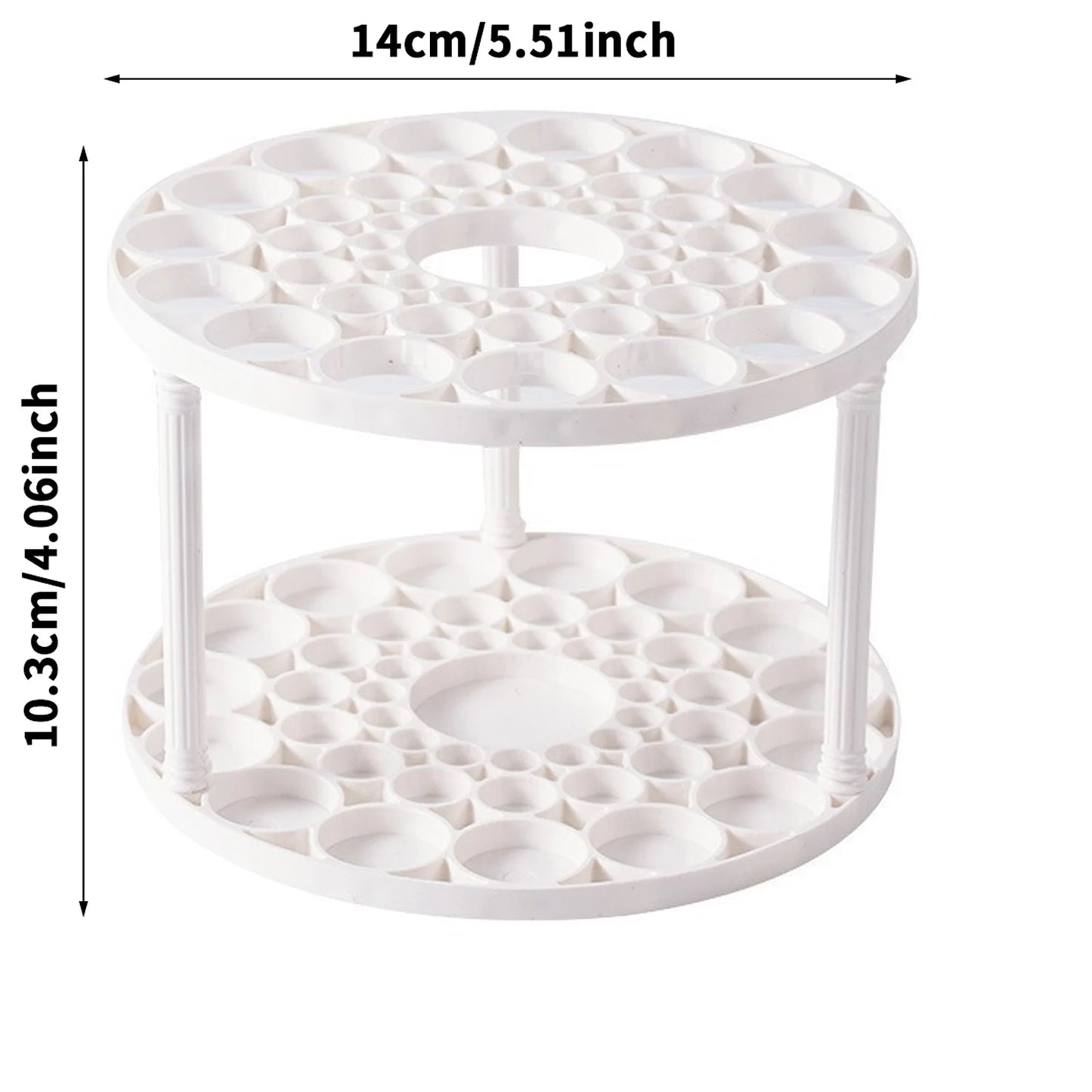 45-hole desktop organizer and pen holder by BackupMyFilesNow.com, with compartments for stationery, paint supplies, and brushes.
