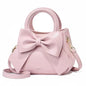 Stylish khaki single-shoulder women's handbag with bow, trendy high-end crossbody bag ideal for commuting and casual wear.