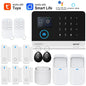 Smart Home Solar-Powered Siren from Tuya, WiFi GSM Alarm System with PIR Motion Sensor and Alexa compatibility, wireless security device.