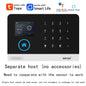 Smart home solar-powered siren from Tuya with WIFI, GSM alarm system, PIR motion sensor, and Alexa compatibility for home security.