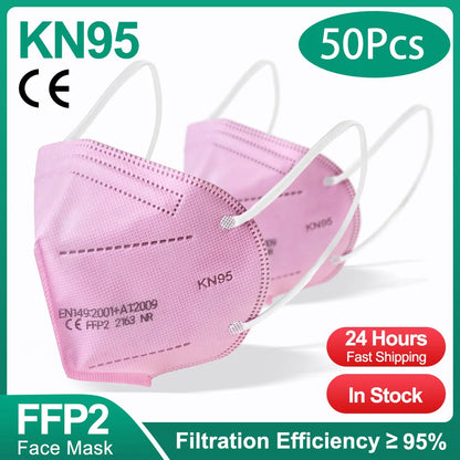 Gray KN95 FFP2 face masks with 5-ply protection, designed for security and comfort, homologated for effective respiratory safety.