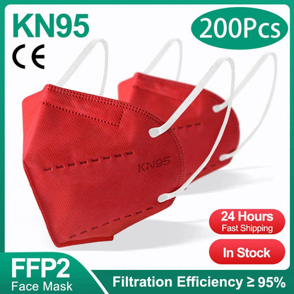 Black FFP2 KN95 face masks with 5-layer filtration, reusable and surgical-quality, designed for respiratory protection.