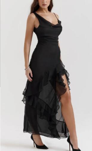 Elegant backless spring dress by BACKUPMYFILESNOW.COM® featuring a sexy design and stylish silhouette.