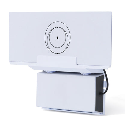 White Starlink Gen 3 router mount and power supply brackets in official 2-in-1 kit for space-saving satellite internet setup.