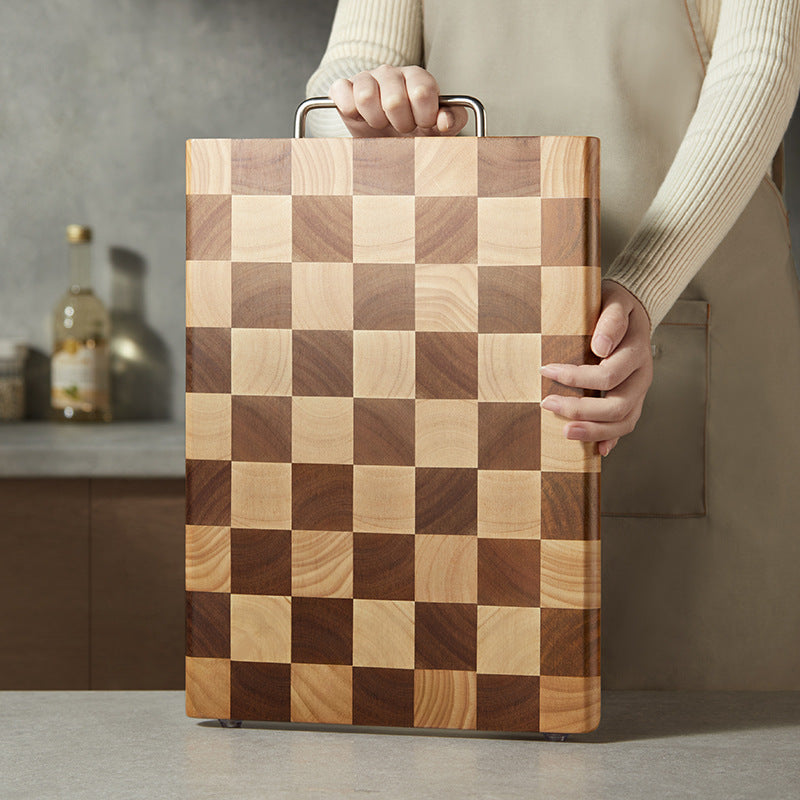 Large mango acacia chopping board with smooth surface and natural wood grain, ideal for food preparation.