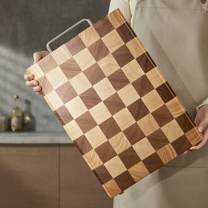 Large mango acacia chopping board with smooth surface and natural wood grain, perfect for food prep and kitchen use.