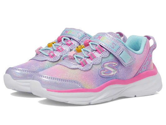 Lavender and multi-color Skechers Kids Power JAMS Skech Friends sneaker for little kids, unisex, size 13 US, casual athletic footwear.