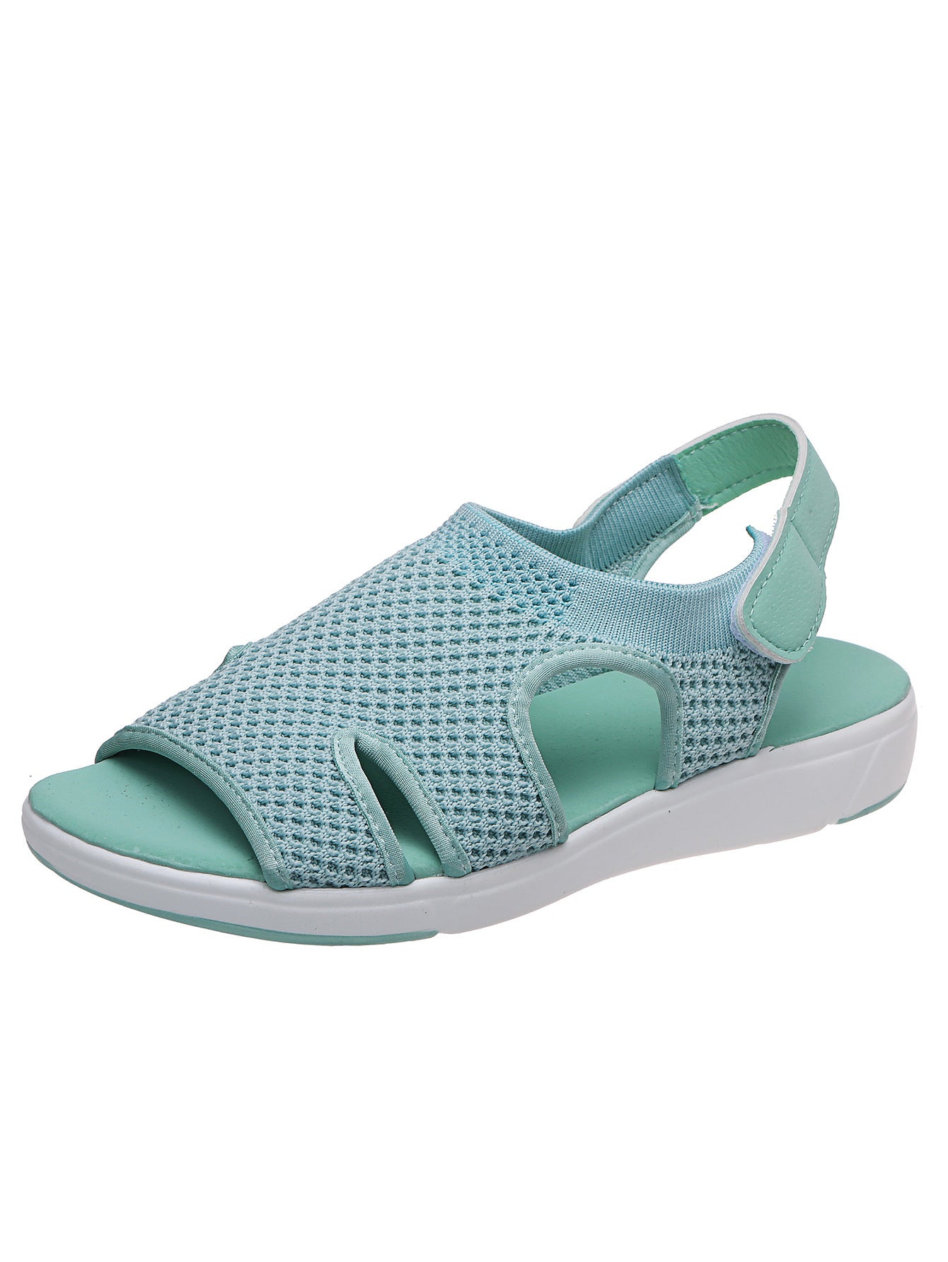 BACKUPMYFILESNOW.COM® wedge casual flat sandals and slippers, featuring comfortable slip-on design with open toe and neutral color.