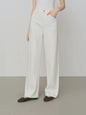 Light blue FSLE Retro Raw Denim high-waist straight-leg jeans for women, featuring 3D cut slimming style and classic denim texture.