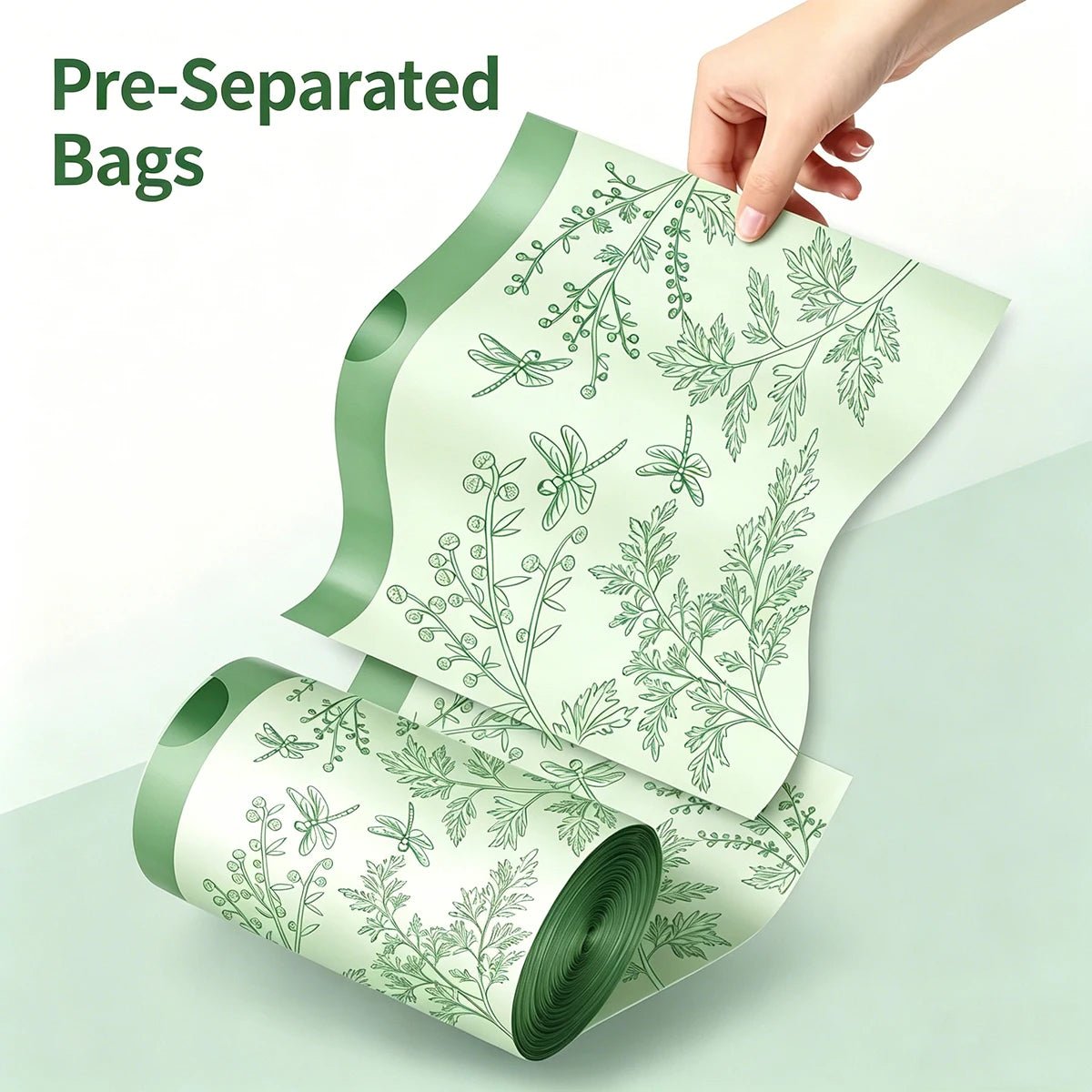 Light green 35-pack 4-gallon trash bags for bathroom, 45x50cm, 0.5 mil thick, from BACKUPMYFILESNOW.COM®.