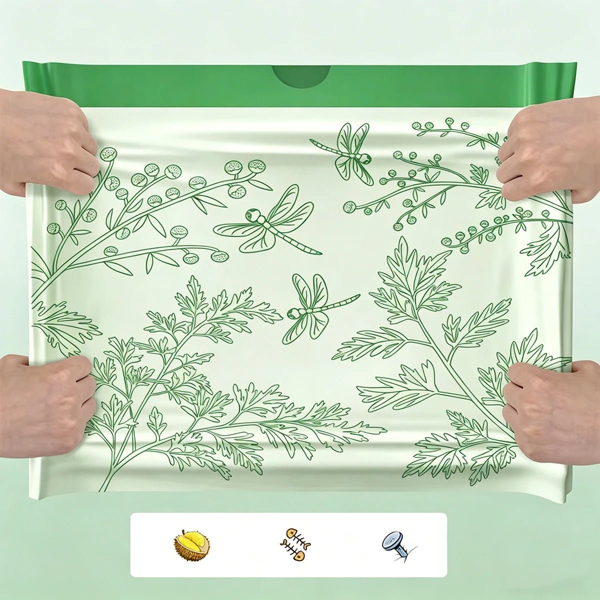 Light green 35-pack 4-gallon trash bags from BACKUPMYFILESNOW.COM®, 45x50cm, suitable for bathroom waste bins.