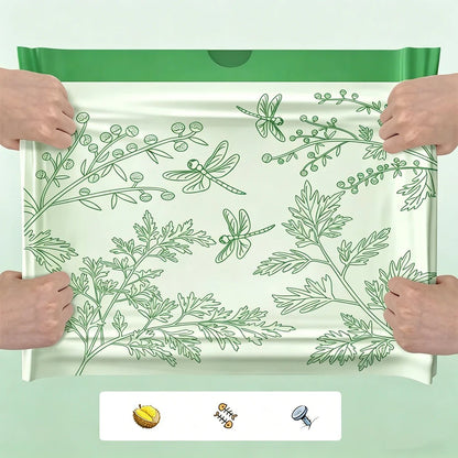 Light green 35-pack 4-gallon trash bags from BACKUPMYFILESNOW.COM®, 45x50cm, suitable for bathroom waste bins.