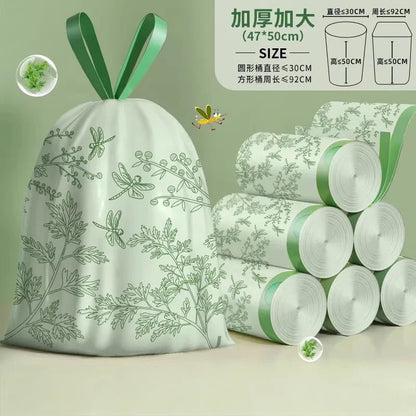 Light green 35-pack 4-gallon trash bags from BACKUPMYFILESNOW.COM®, 45x50cm, 0.5 mil thick, ideal for bathroom use