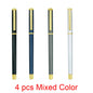 Light grey and black luxury metal office supplies set including pens, clips, and stationery for professional workspaces.