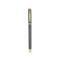 Luxury metal business office supplies set with light grey and black pens, high-quality stationery for professional use.