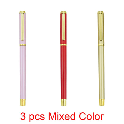 Set of 1-3-4-7 luxury metal office supplies including pens, scissors, and stapler in light grey and black, high-quality stationery.