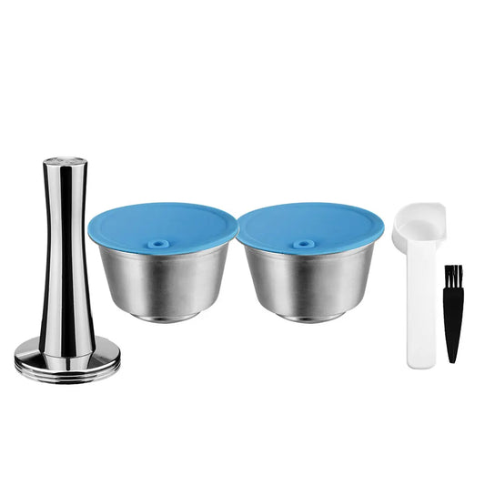 Rechargeable stainless steel coffee capsule for Dolce Gusto, compatible with BackupMyFilesNow refillable coffee pods.