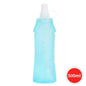 Light yellow foldable drinking water bottle bag by BACKUPMYFILESNOW.COM® for outdoor use, compact and lightweight for easy carrying.
