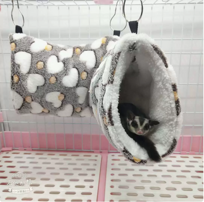 Super soft plush hamster warm tunnel nest from BACKUPMYFILESNOW.COM® with cozy interior for small pets.