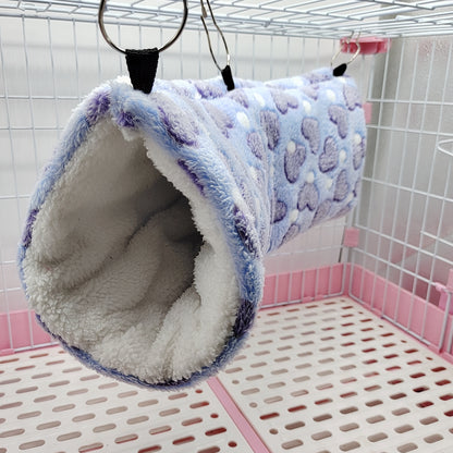 Super soft plush hamster warm tunnel nest by BACKUPMYFILESNOW.COM® with cozy interior and durable design for small pets.