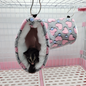 Super soft plush hamster tunnel nest by BACKUPMYFILESNOW.COM®, cozy warm tunnel with love powder design for small pets.
