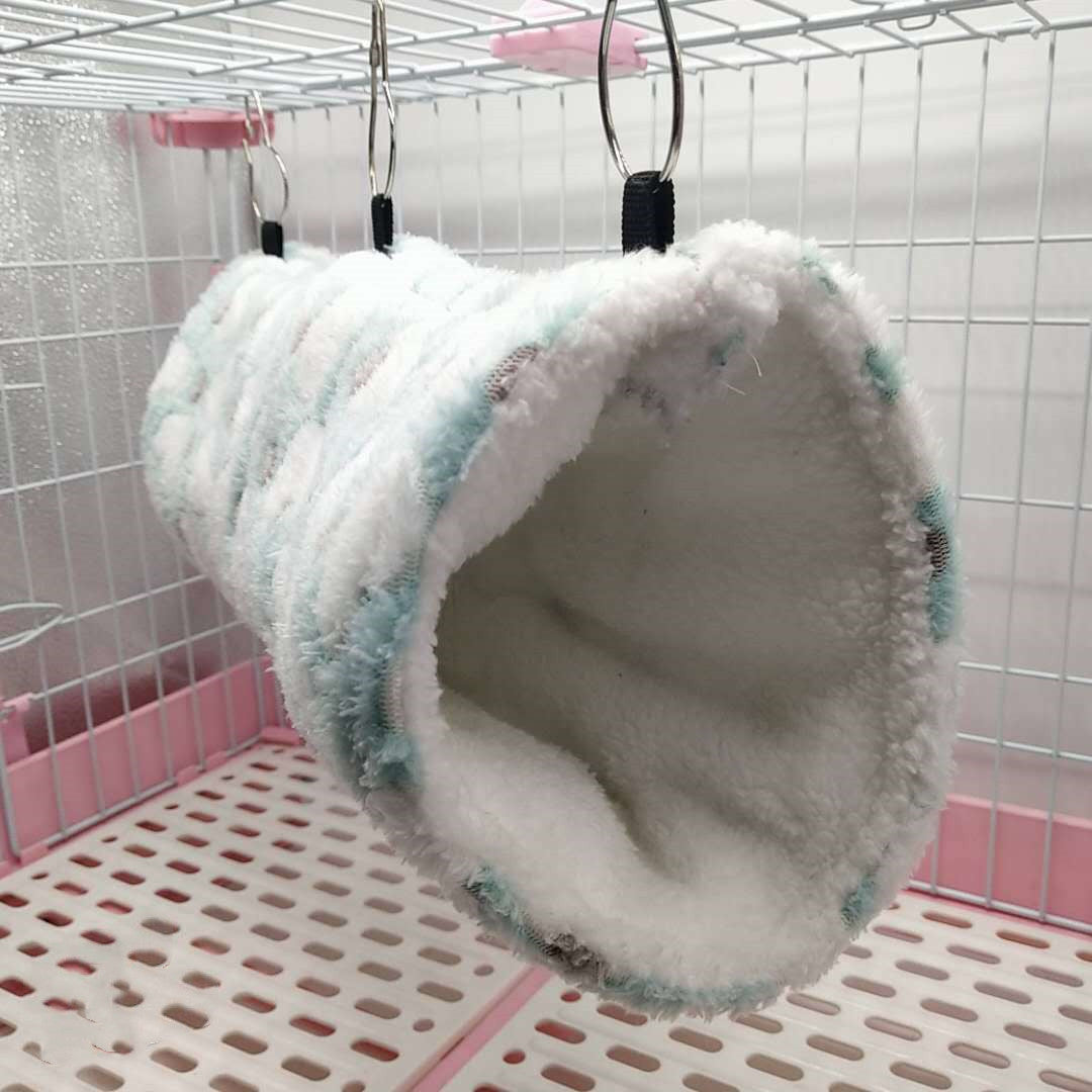Super soft plush hamster warm tunnel nest by BACKUPMYFILESNOW.COM® for cozy small animal bedding and hideaway.