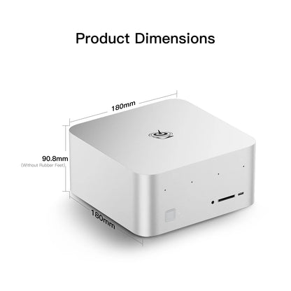 Beelink GTR9 Pro AMD Ryzen AI Mini PC with Windows 11, 128GB RAM, 2TB storage, WiFi 7, Bluetooth 5.4, fingerprint sensor, 8K support.