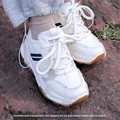 10-Stud Ice Claws for Shoes by BackupMyFilesNow.com, TPE crampons with full coverage for hiking and snow, prevents slips on ice.