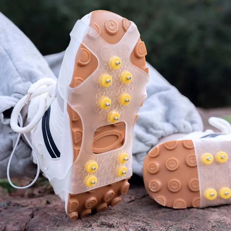10-Stud Ice Claws for Shoes by BackupMyFilesNow.com, TPE full-cover crampons designed for hiking and snow to prevent slips on ice.
