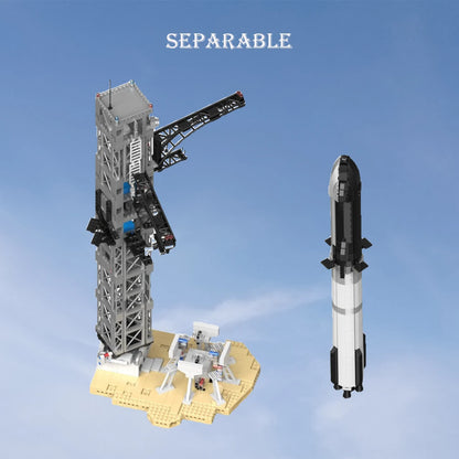 2024 SpaceX Starship rocket and city space station building block toy set by BACKUPMYFILESNOW.COM® for children