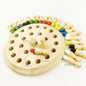 Wooden memory chess puzzle toy by BACKUPMYFILESNOW.COM® with a chessboard and pieces for challenging brain games.
