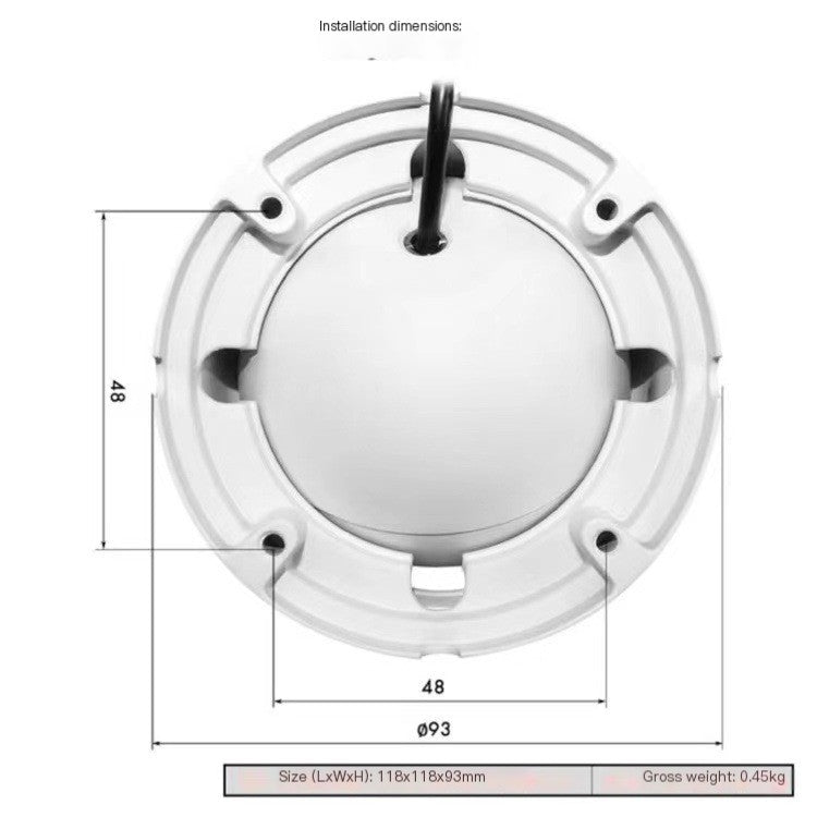 HD indoor dome ceiling security camera with metal shell, 1080p resolution, 4-in-1 functionality for surveillance.
