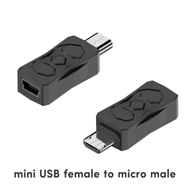 BackupMyFilesNow.com Micro USB Female to Mini USB Adapter, USB female to micro male connector for device compatibility.