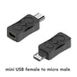 BackupMyFilesNow.com Micro USB Female to Mini USB Adapter, USB female to micro male connector for device compatibility.