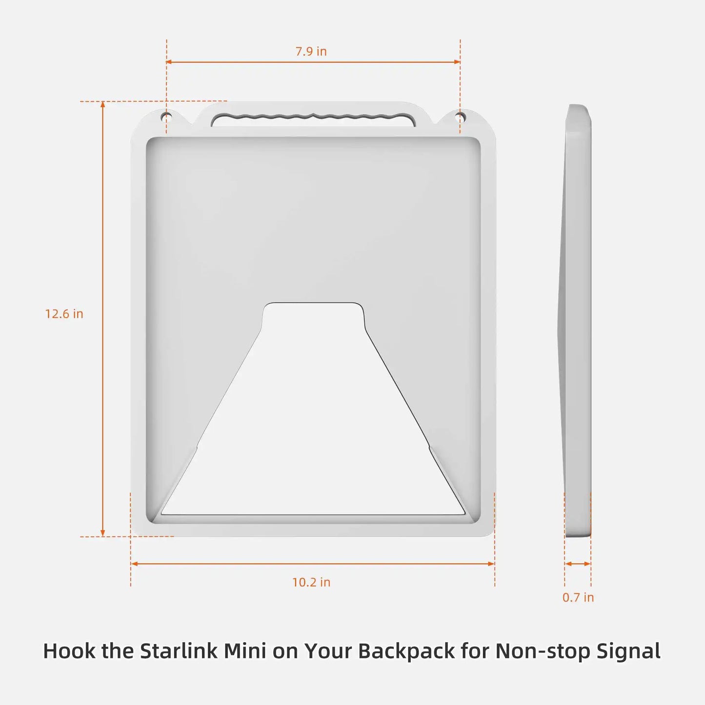 BackupMyFilesNow® anti-bump silicone protector for Starlink Mini case and backpack, designed to safeguard and ensure continuous signal.