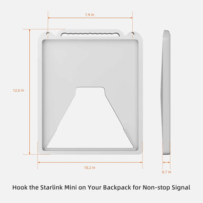 BackupMyFilesNow® anti-bump silicone protector for Starlink Mini case and backpack, designed to safeguard and ensure continuous signal.