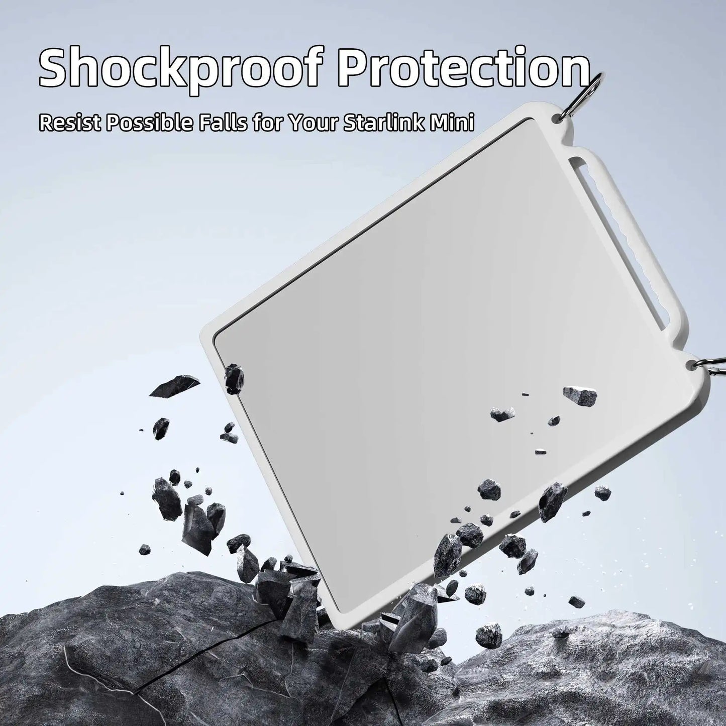 Backupmyfilesnow.com® Anti-Bump Silicone Protector for Starlink Mini, durable case cover for signal protection and device safety.