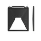 Black silicone protector case with hook for Starlink Mini, designed for backpack use, by BACKUPMYFILESNOW.COM®.