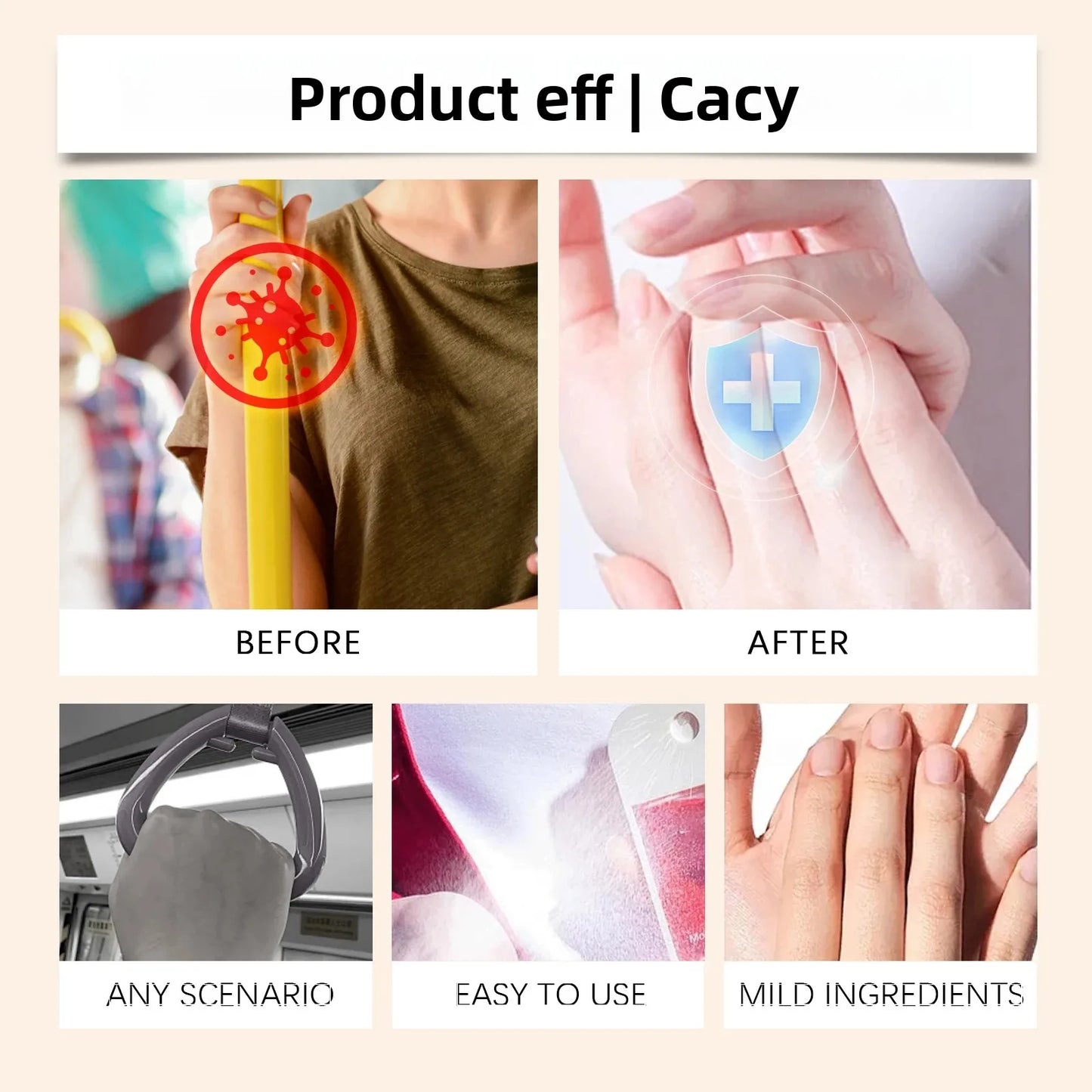 Jaysuing Hand Sanitizer Spray with mint scent, portable citrus fragrance, gentle cleaning, and skin-friendly formula for clean hands.