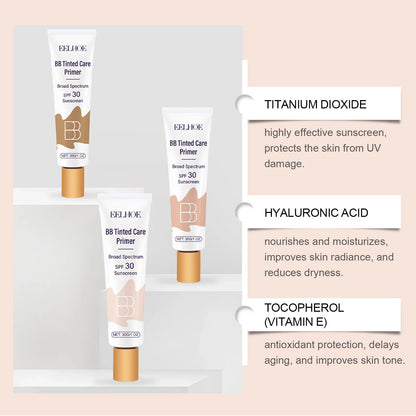 BackupMyFilesNow.com BB Cream facial makeup in mixed colors, hydrating, lightweight primer with natural finish, 30g beauty cream.