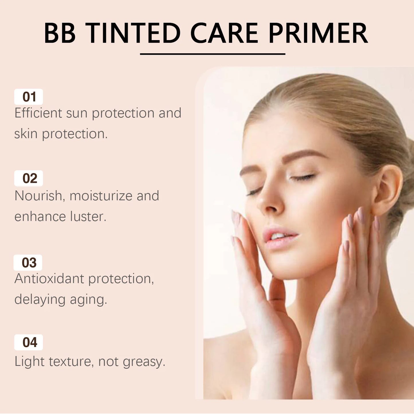 BackupMyFilesNow.com BB Cream for face, hydrating and lightweight facial makeup, natural finish, daily primer, 30g mixed colors.