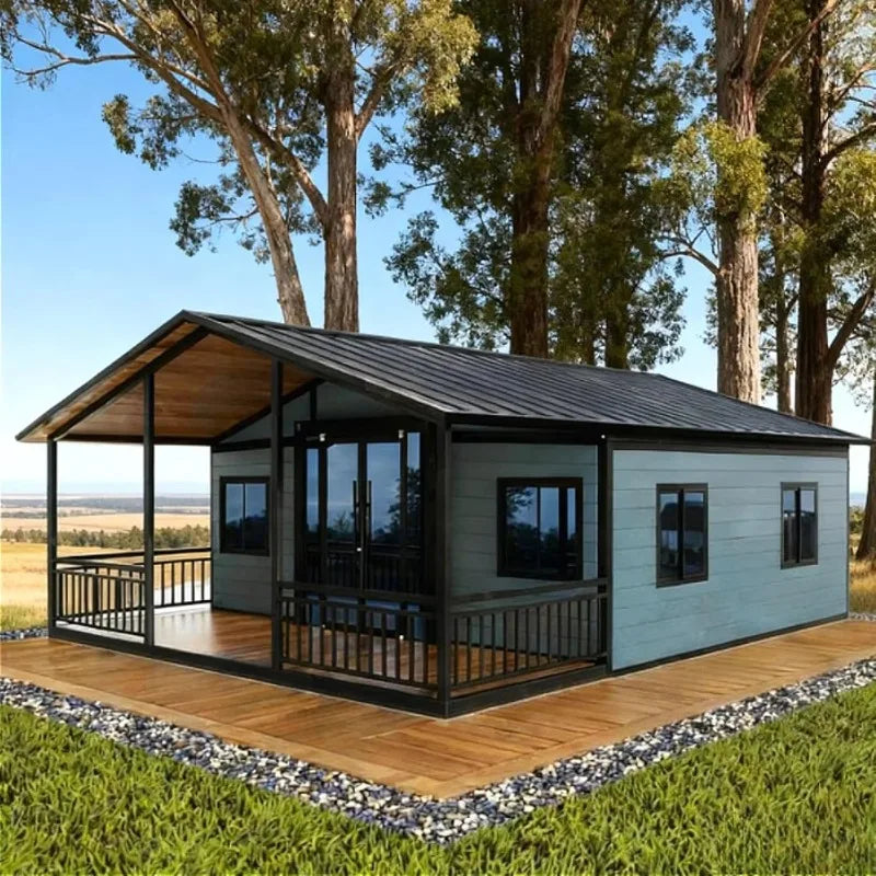 Double-story duplex container house by BACKUPMYFILESNOW.COM®, featuring a modern luxury prefabricated villa with 2-5 bedrooms, kitchen, and bathroom.