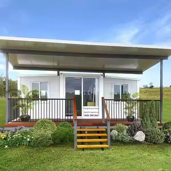 Two-storey modular tiny house with steel structure, prefabricated luxury villa by BACKUPMYFILESNOW.COM®.