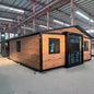 Steel structure modular tiny house by BACKUPMYFILESNOW.COM® featuring a two-story prefabricated luxury villa and container design.