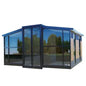 Two-story luxury modular tiny house with steel structure, prefabricated design, and modern container house appearance.