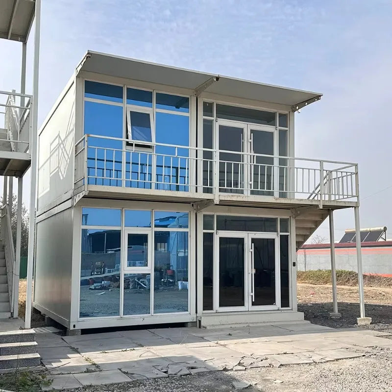 Luxury 5-bedroom modular tiny house by BACKUPMYFILESNOW.COM®, 40ft flat pack container home with modern design and large living space.